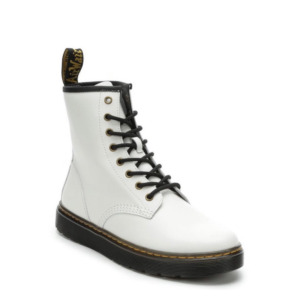 Women’s Dr Martens Zavala Combat Boots | White | Size US 4 in W | US 5 in M